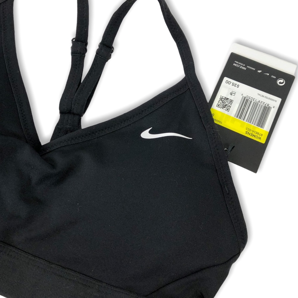 Nike Black Indy Lightweight Dri Fit Sports Bra - Picture 3 of 9